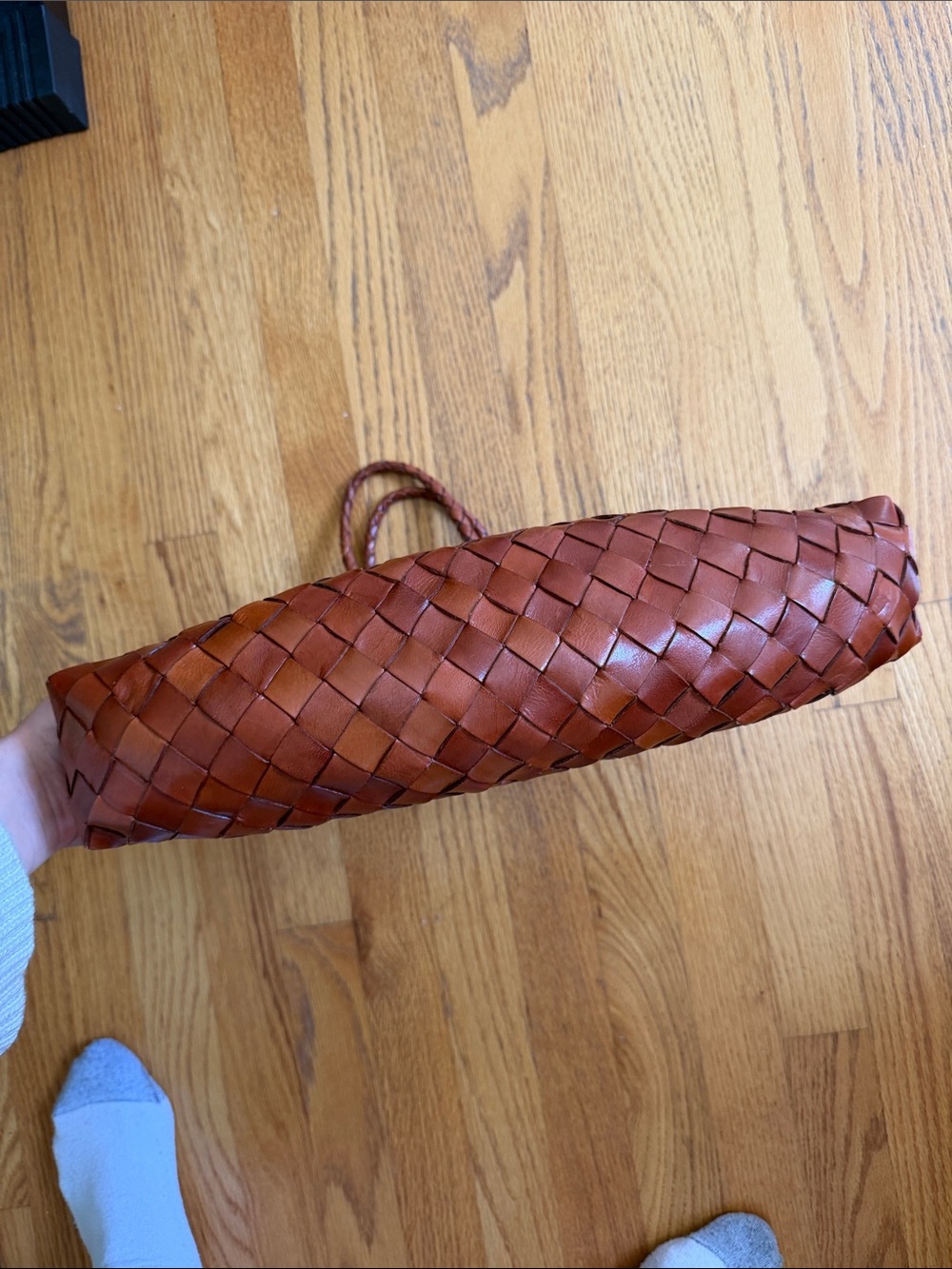 Dragon Diffusion Woven Leather Tote Bag in Rich Brown - Classic Handcarry - Picture 3 of 4